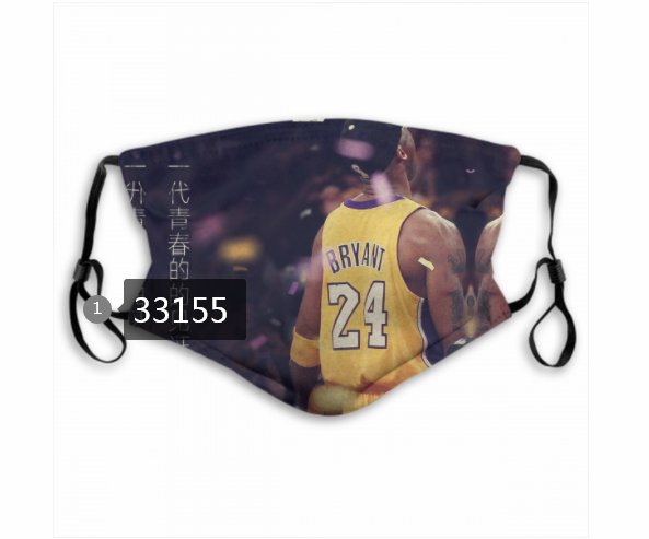 2021 NBA Los Angeles Lakers #24 kobe bryant 33155 Dust mask with filter